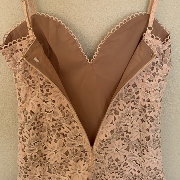 For Love & Lemons Matador Pink Lace Mini Dress - Picture 6 of 11